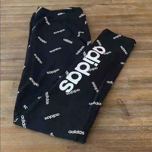 Adidas logo print leggings